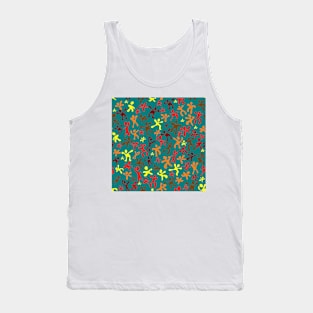 Run Jump Play Repeat on Dark Teal Tank Top